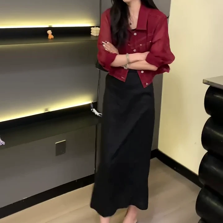 2025夏季新款时尚显瘦气质女士网红休闲洋气法式套装百搭款D6266