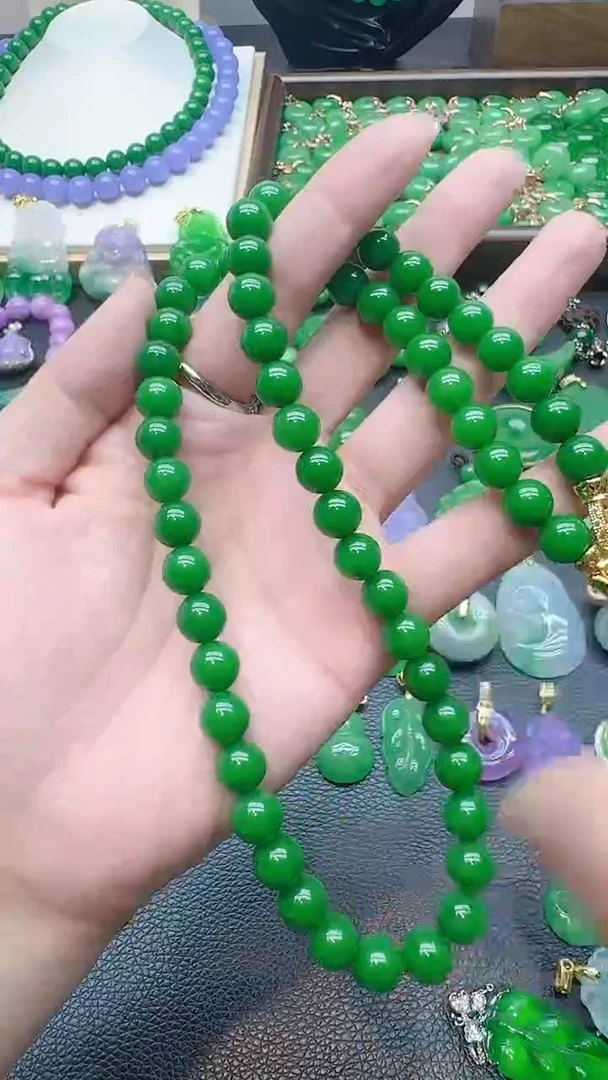 颈饰未镶嵌翡翠8mm妈妈连