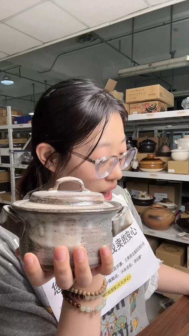 5万古烧 粉引刷毛目一人食土锅