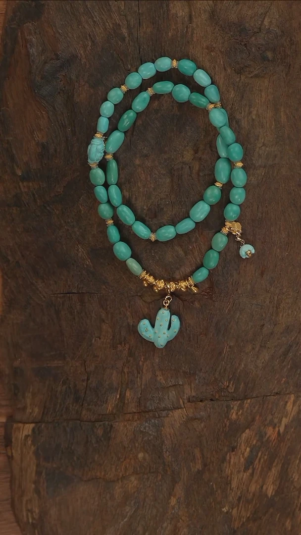 【闪购商品】绿松石项链18K金镶嵌S2822-定制