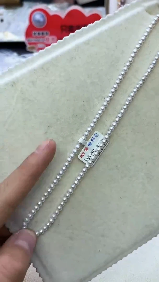 未镶嵌项链淡水珍珠白色系小米项链