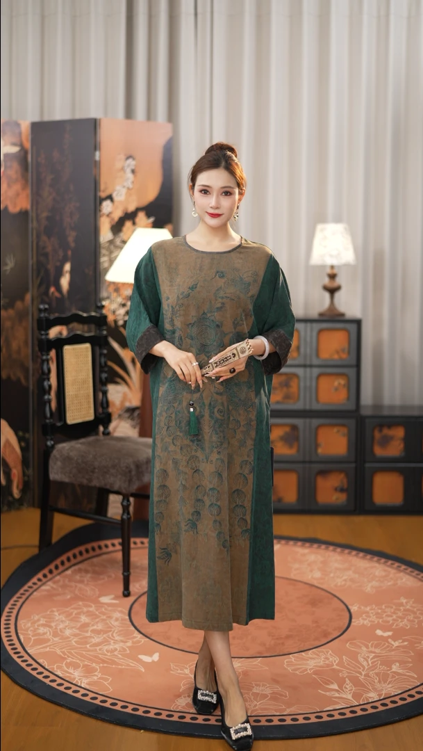 熙千金【如意】时髦服装宽松袍子香云纱女装连衣裙