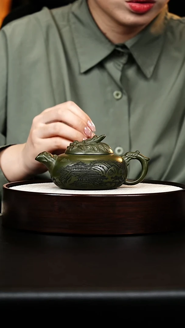 茶壶紫砂龙韵壶