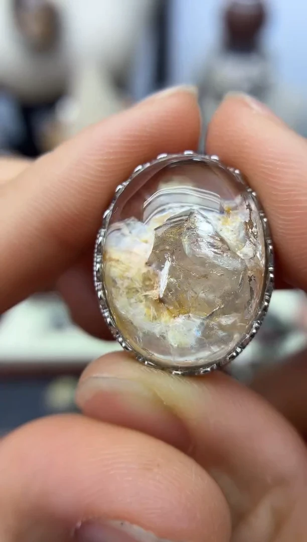 银S925镶嵌珠宝半成品水晶定制定制