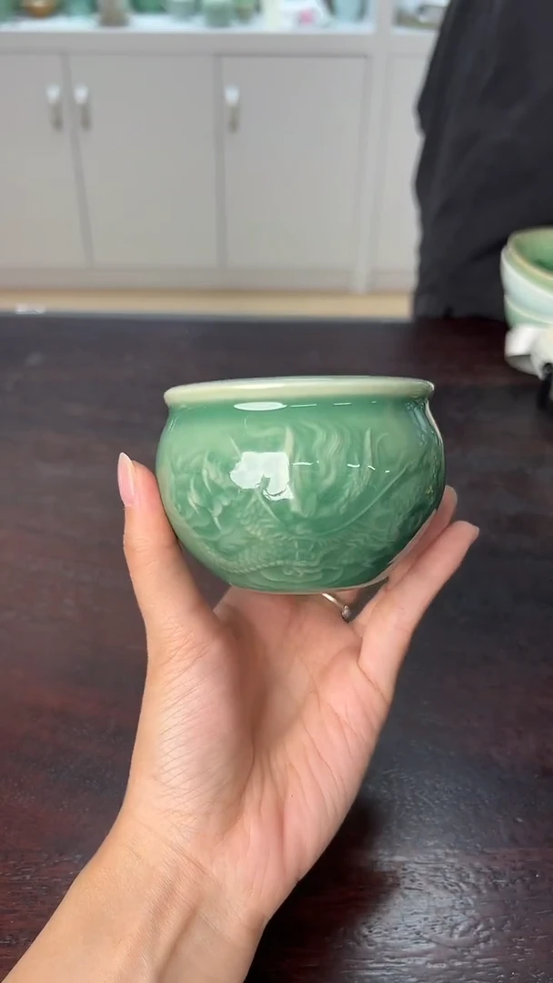龙泉云间青瓷小米茶器
