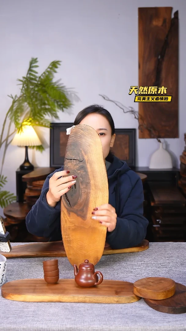 木北美黑胡桃原木.干裂疤结不属于商品质量问题完美主义者慎拍