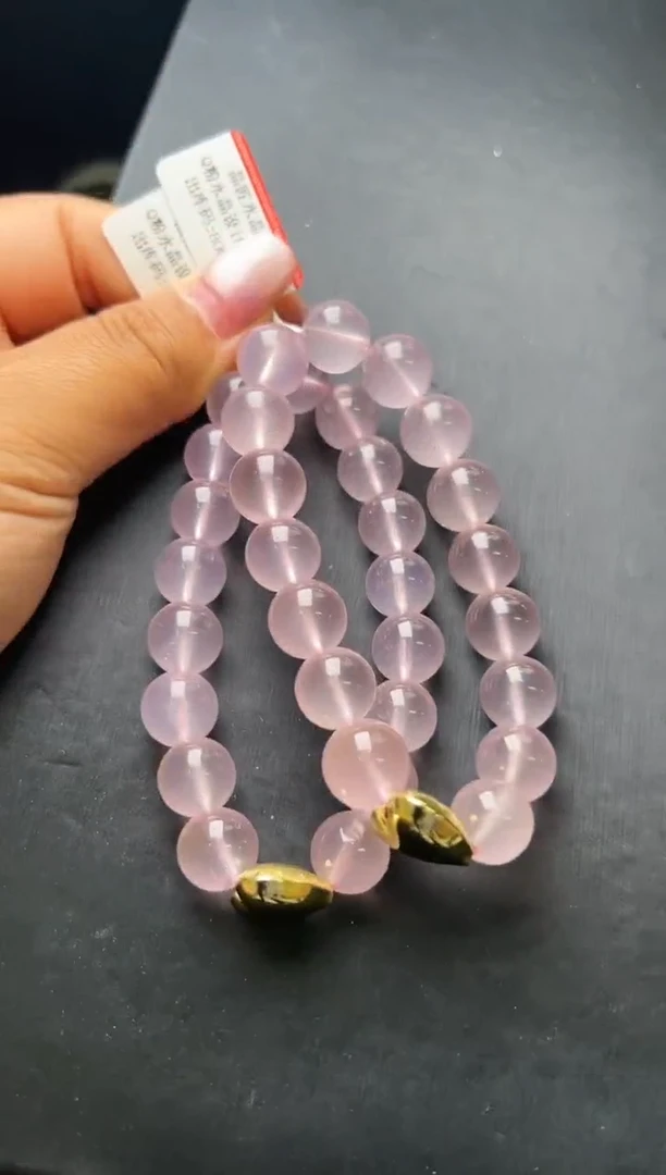 水晶手串未镶嵌粉水晶设计手串11m+多样性发一