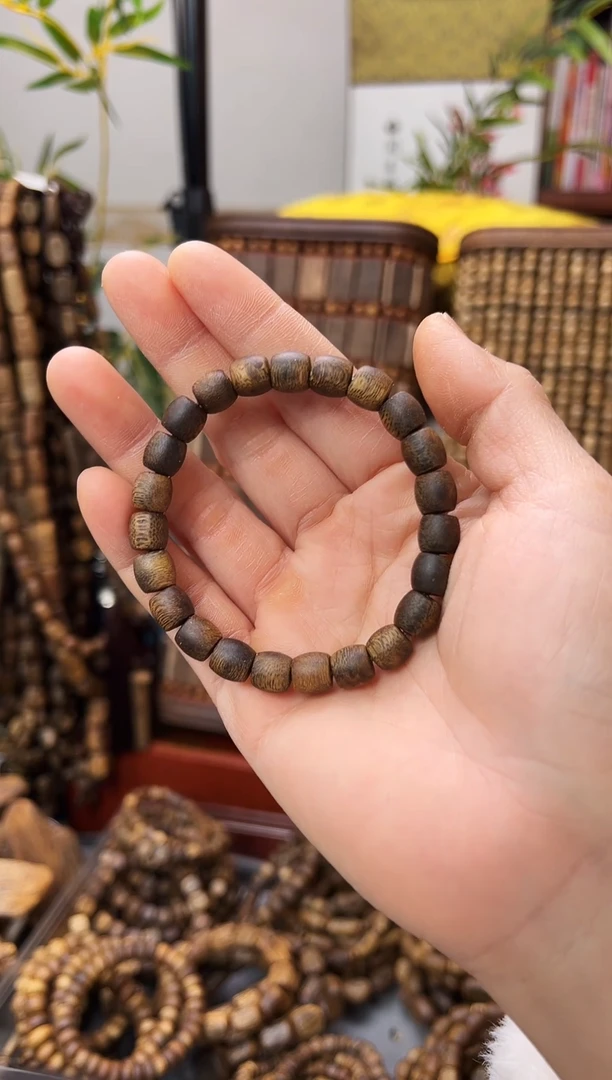 沉香手串棋楠糖结鼓珠单圈多样性发一条