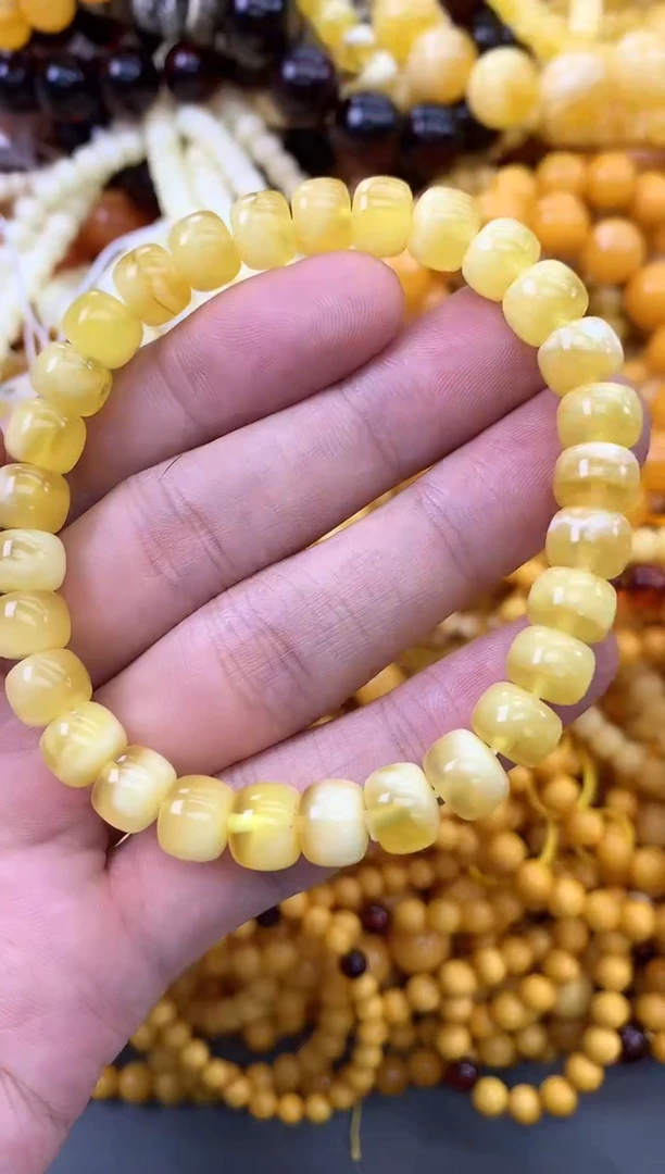 裸石蜜蜡未镶嵌手串