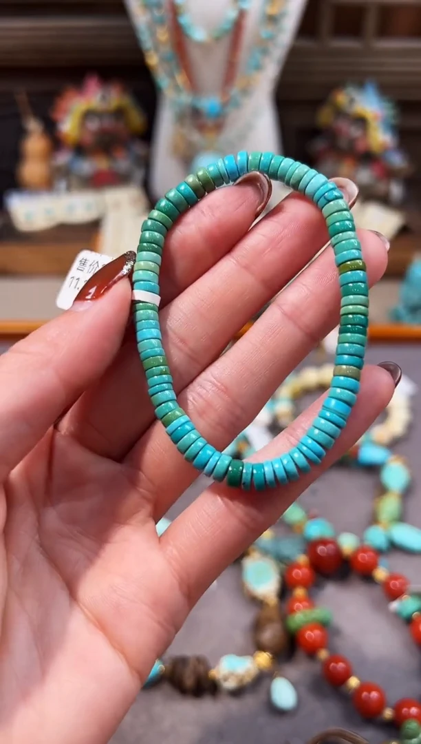 未镶嵌绿松石手链直切手链