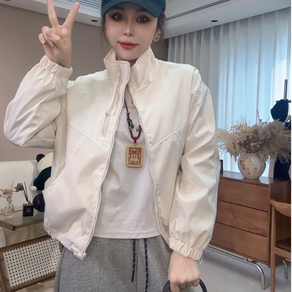 学院风立领棒球服外套女春季2025年新款小个子超好看工装夹克