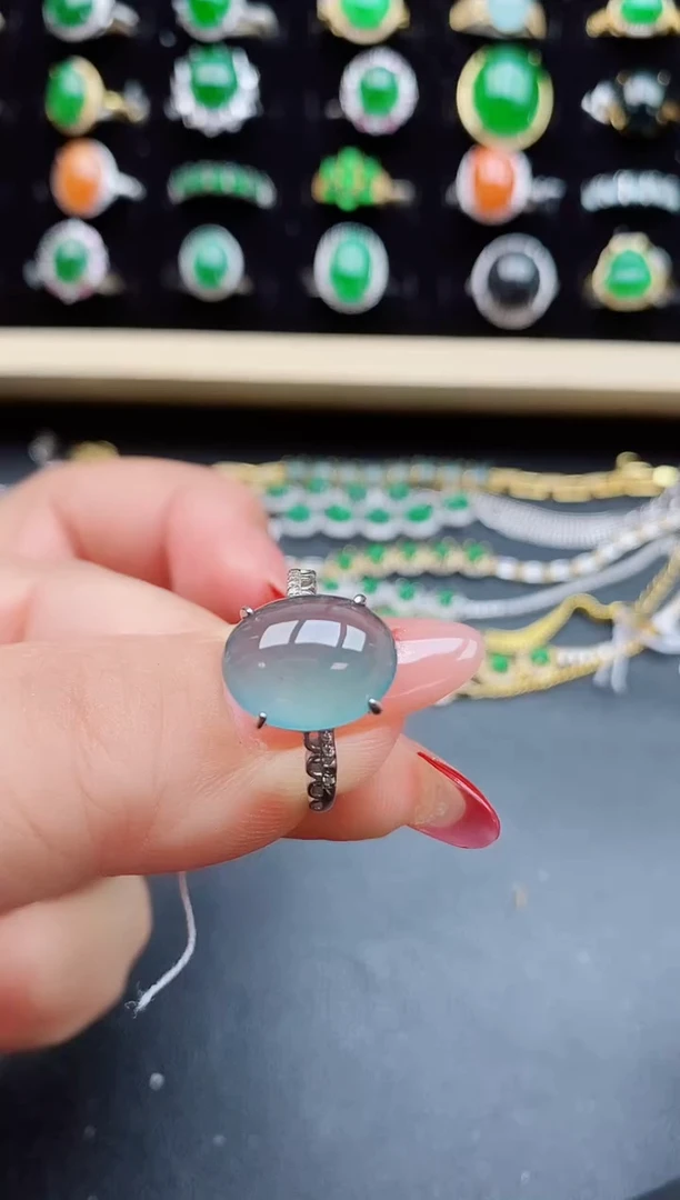 【闪购商品】翡翠戒指银S925镶嵌508050