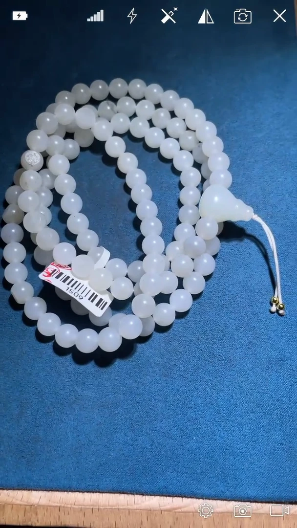 未镶嵌和田玉挂件?***毛 BH1509 圆珠珠链卡8