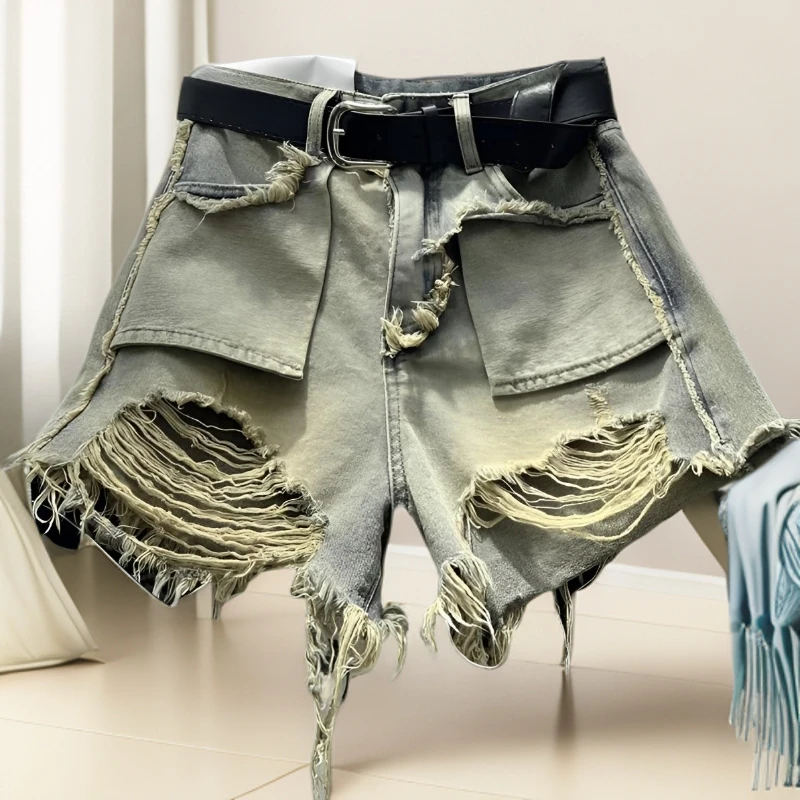 （全品有瑕非主图款）爆款毛边牛仔裤韩版个性ins