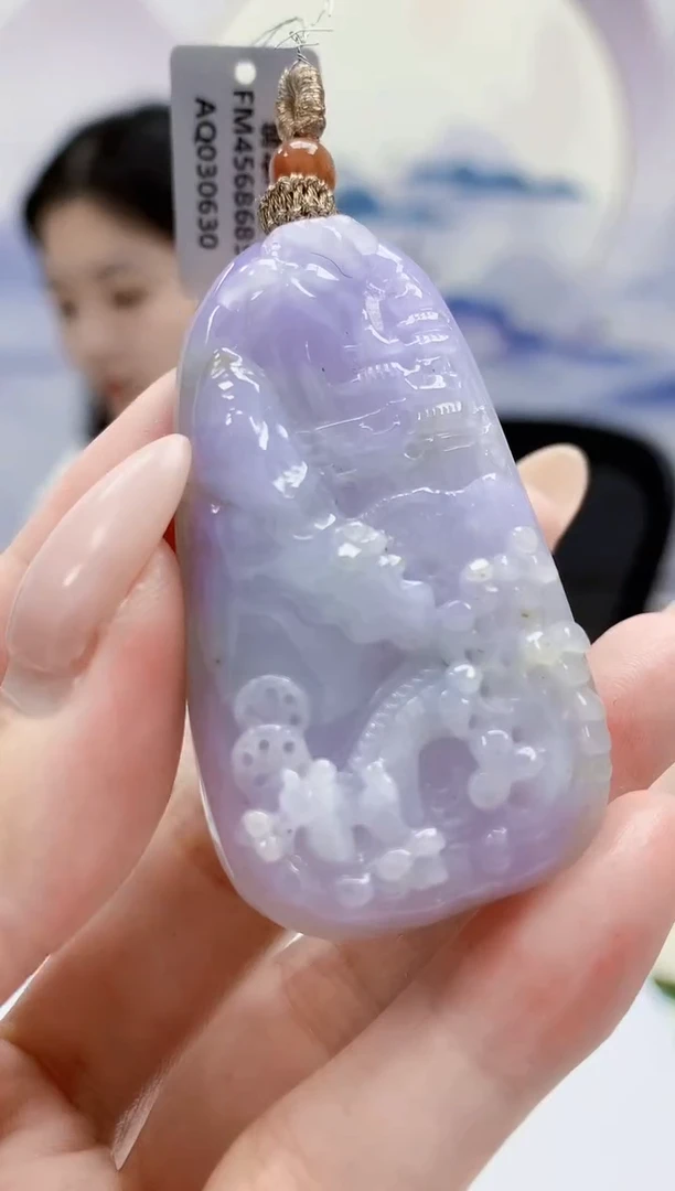 定制翡翠未镶嵌0405MM-毛货挂件39