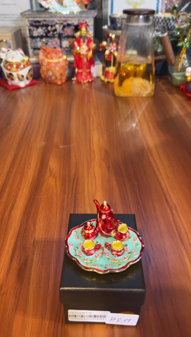 21七宝红色茶具套