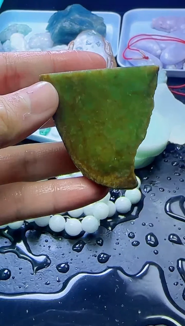 颈饰未镶嵌翡翠古*044天然A货翡翠