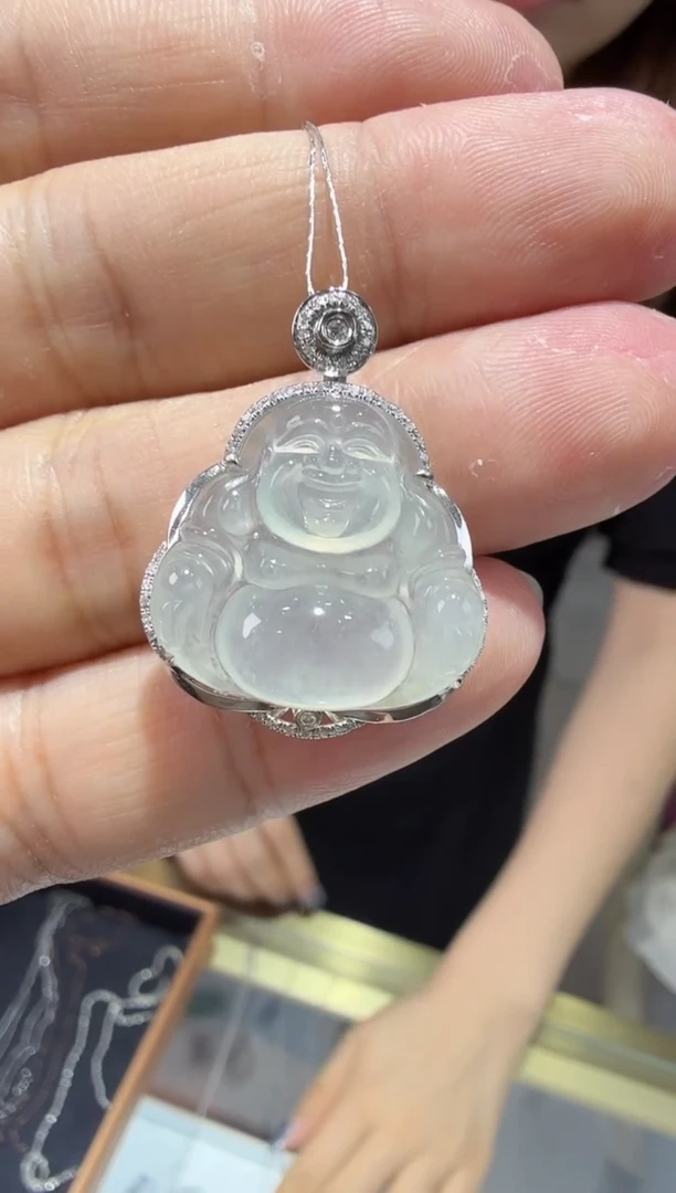 【闪购商品】翡翠吊坠(赠链)18K金镶嵌21-佛公 多样性发其一