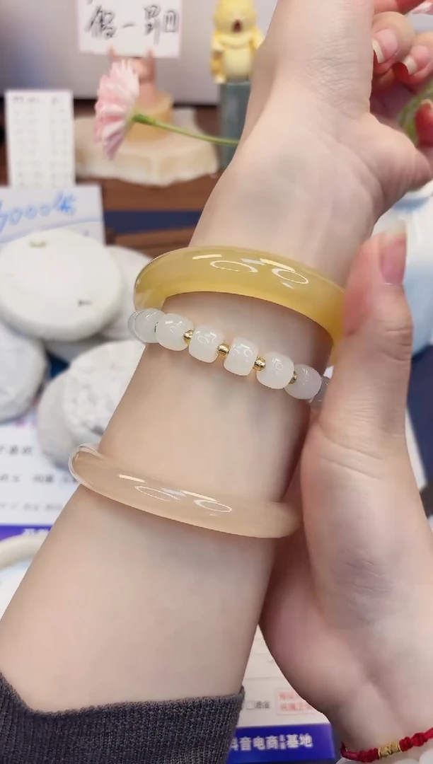 【闪购商品】石英质玉手镯未镶嵌173-财气镯-圈口58