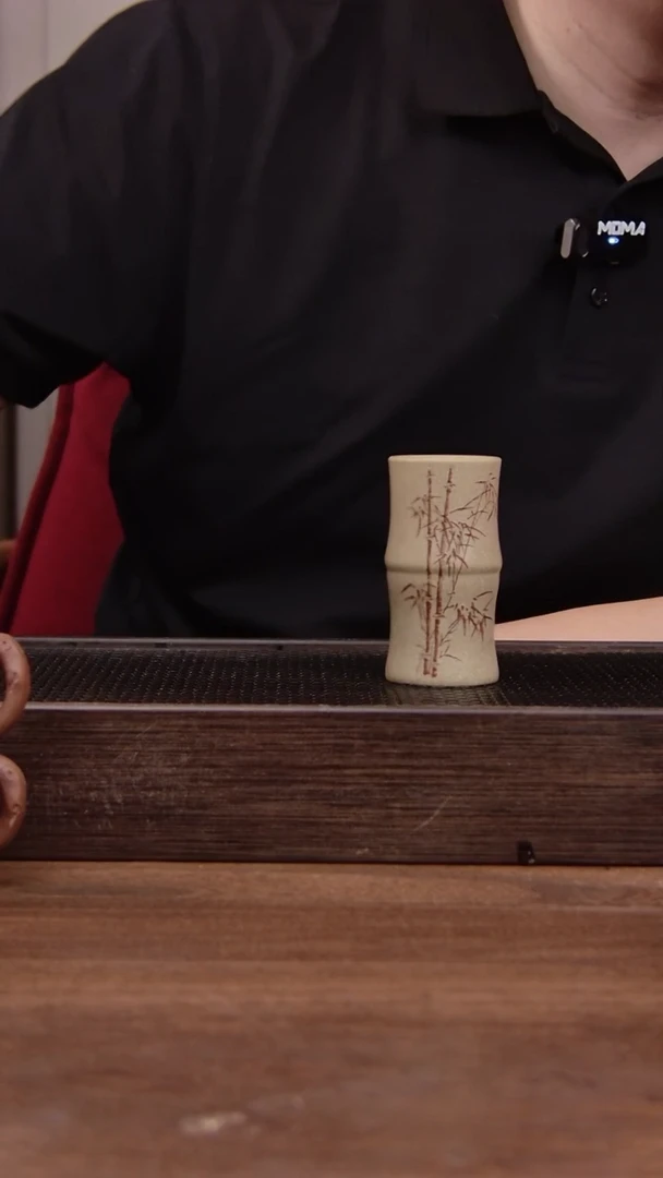 茶壶紫砂本绿竹节杯！！！50CC