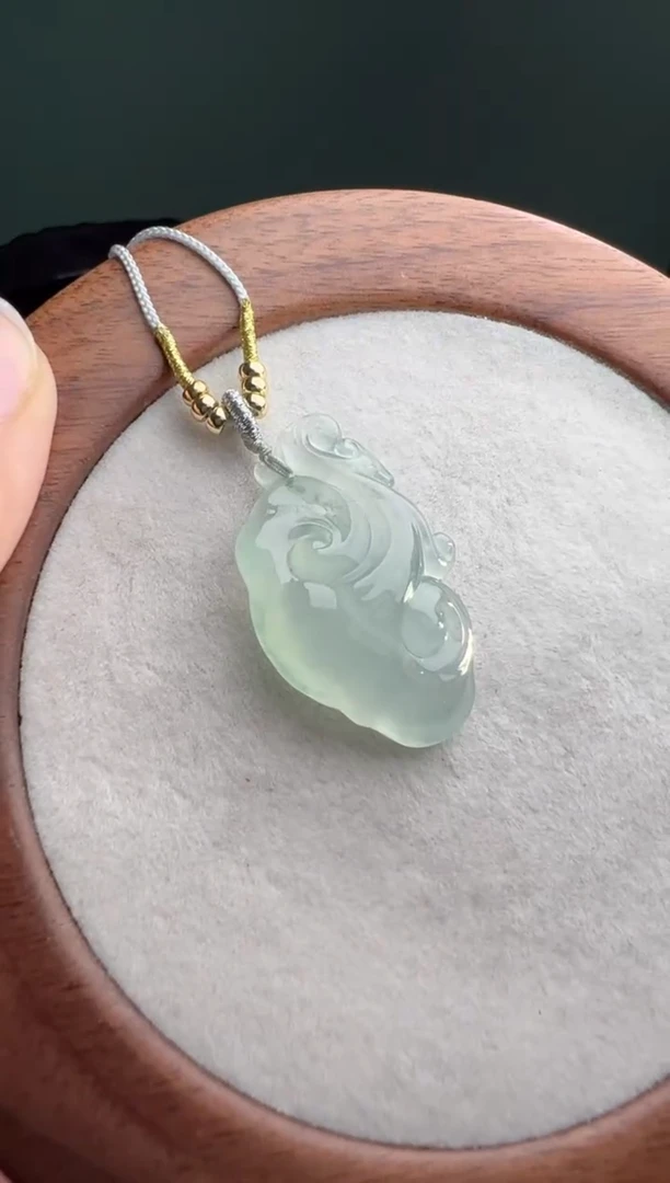 未镶嵌定制翡翠白冰如意