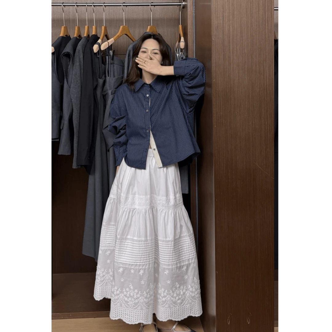 MARIE.COCO早新款韩系轻熟风气质时尚长袖衬衫上衣高腰百搭半身裙