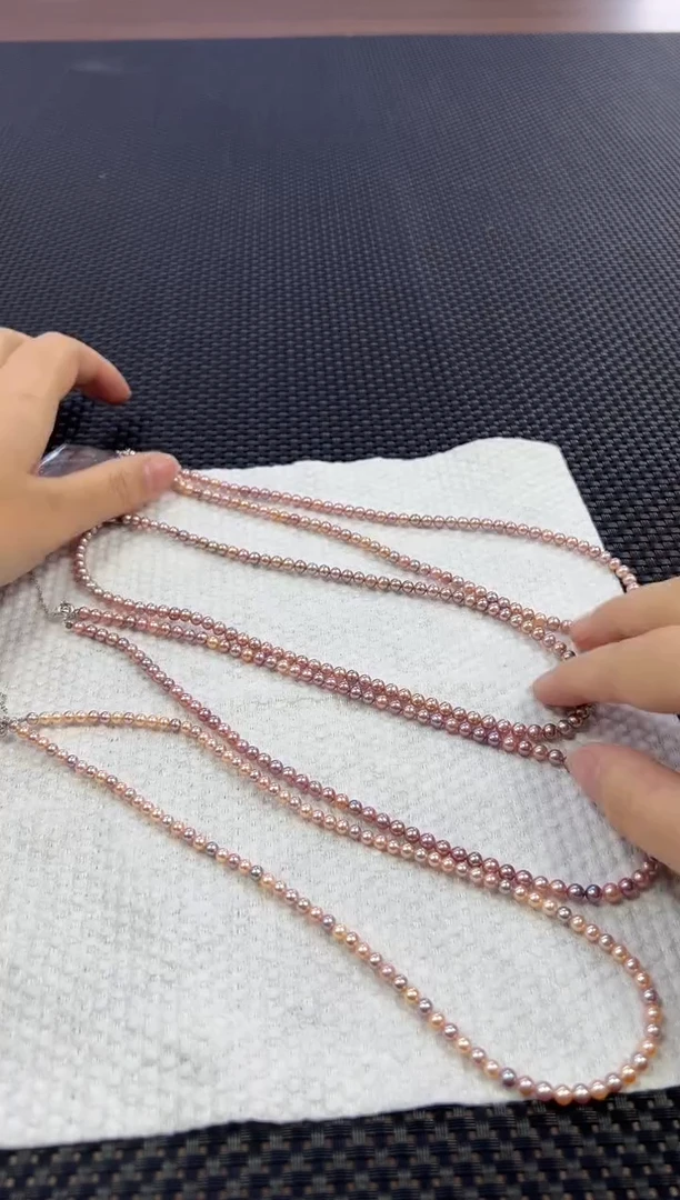 【闪购商品】淡水珍珠项链未镶嵌淡水珍珠约4mm+（多样性发一件）