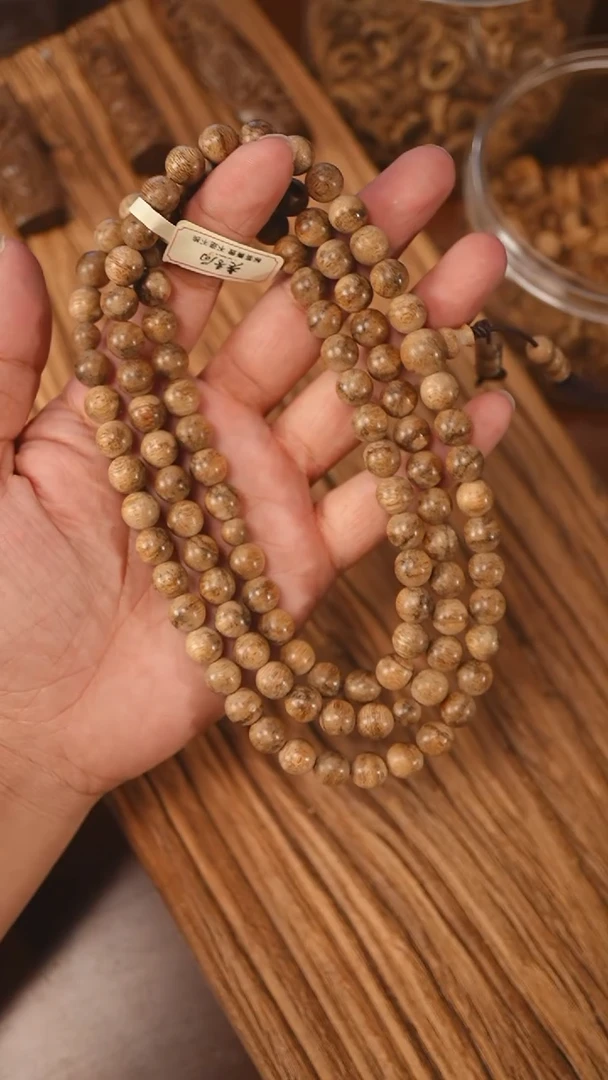 沉香手串菩萨棋金星老料0.90-33.8克xx1030