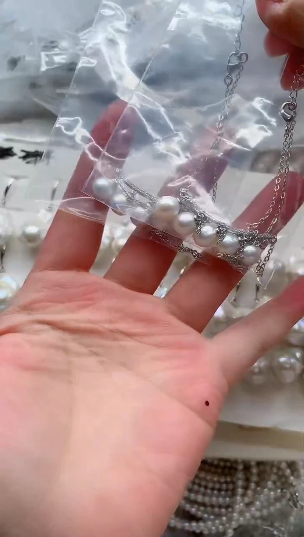套链合金淡水珍珠多样性发其一，非无暇