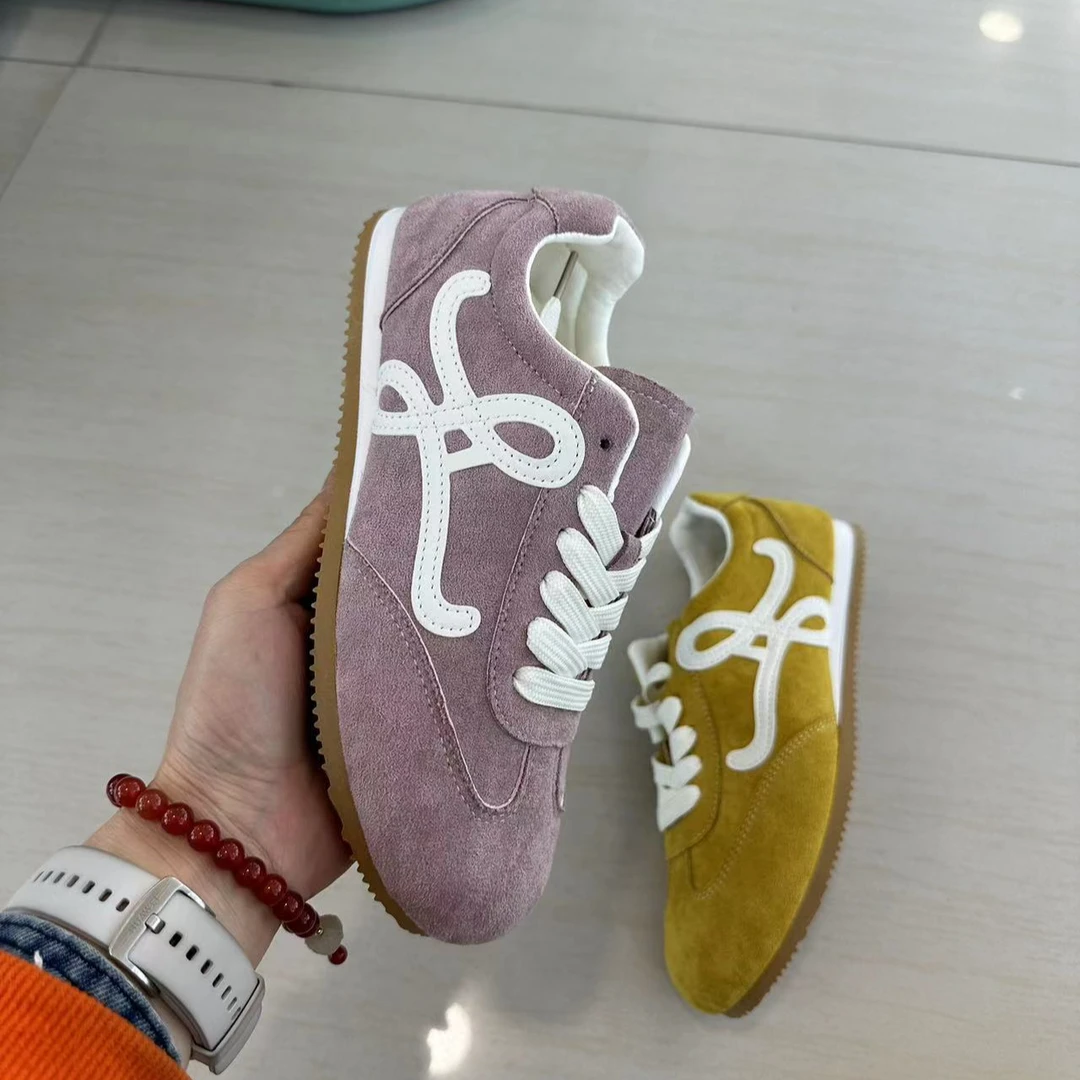 复古德训鞋女鞋子2025春季新款透气软底阿甘鞋女休闲运动鞋68036