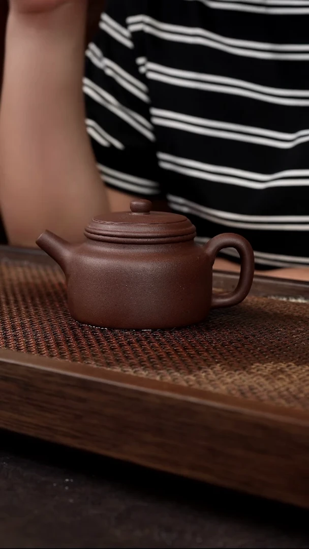 茶壶紫砂紫泥炮嘴德中