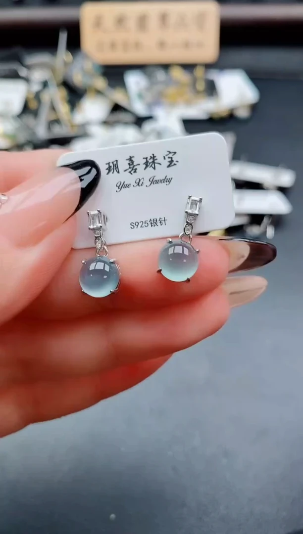 银S925镶嵌戒指翡翠1