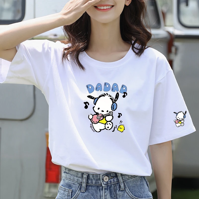 纯棉短袖正肩女士韩版T恤夏装白色宽松时尚百搭减龄显瘦夏季上衣