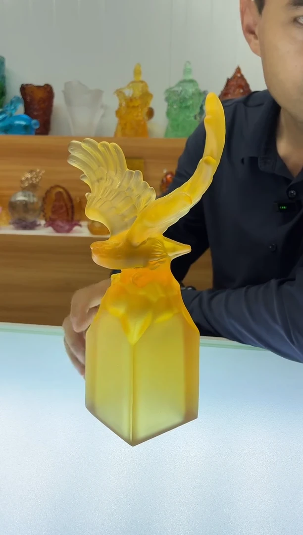 琉璃手工艺品古法琉璃大展宏图24公分