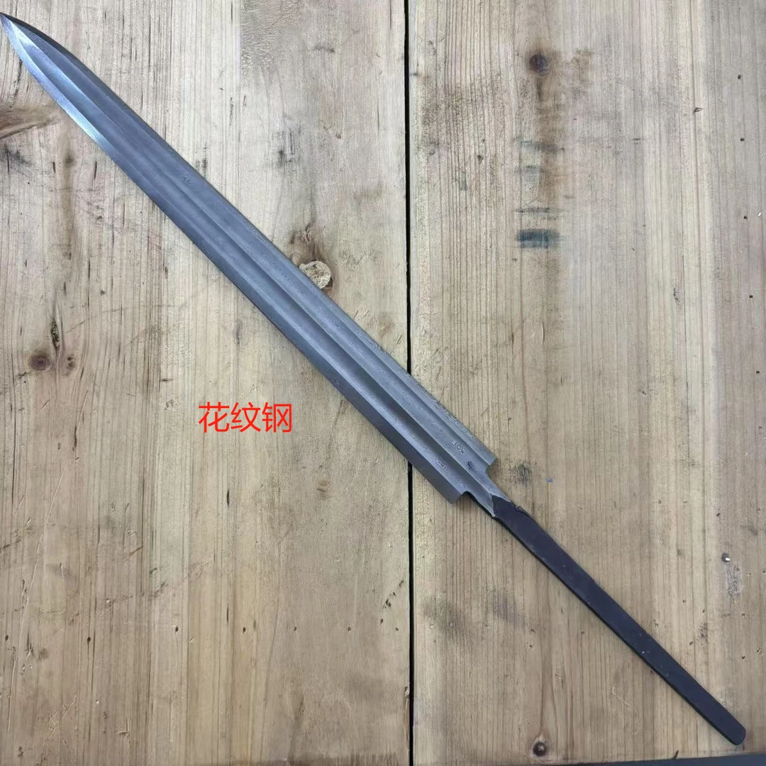 花纹钢手工锻打未开刃冷兵器刀剑收藏佳品（未开刃工艺品）