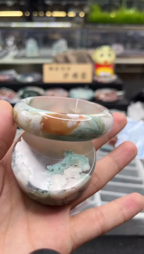 未镶嵌手镯石英质玉56圈口（赠品镯心）s9