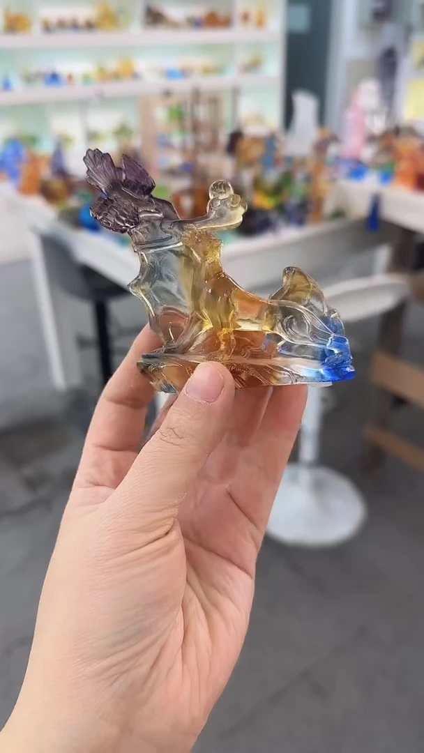 手工艺品琉璃豹子