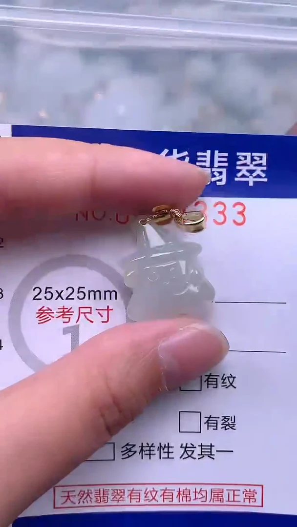 翡翠未镶嵌吊坠(不含链)1