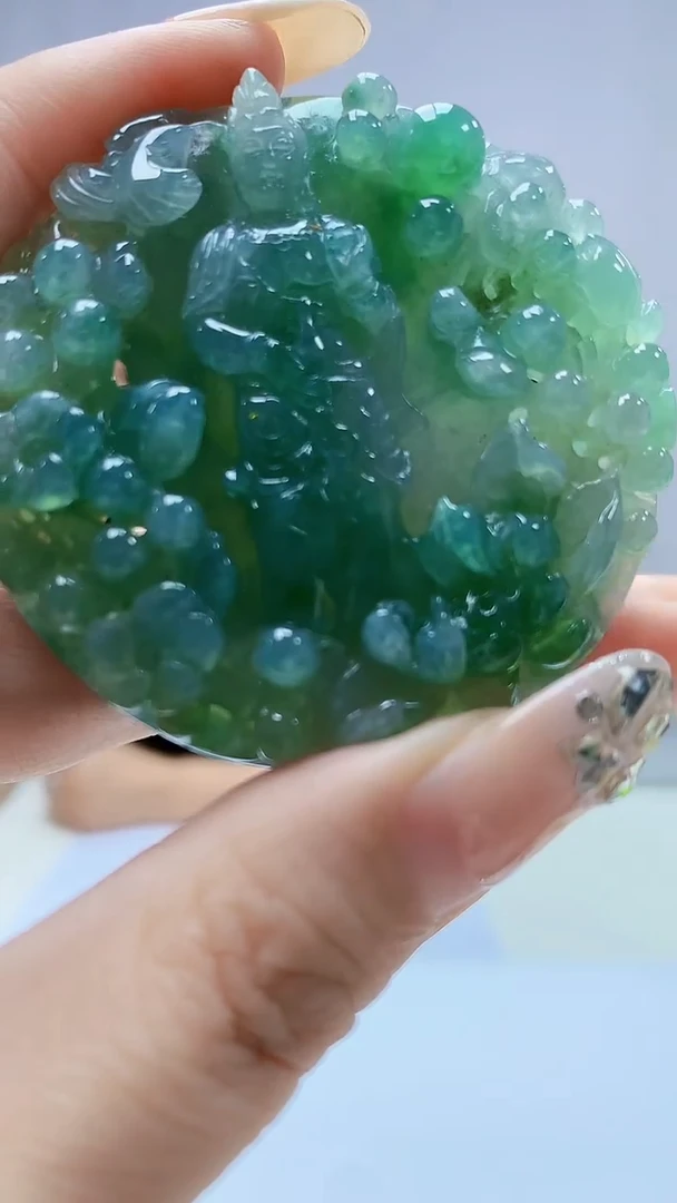 定制翡翠未镶嵌4902DD-毛货挂件99