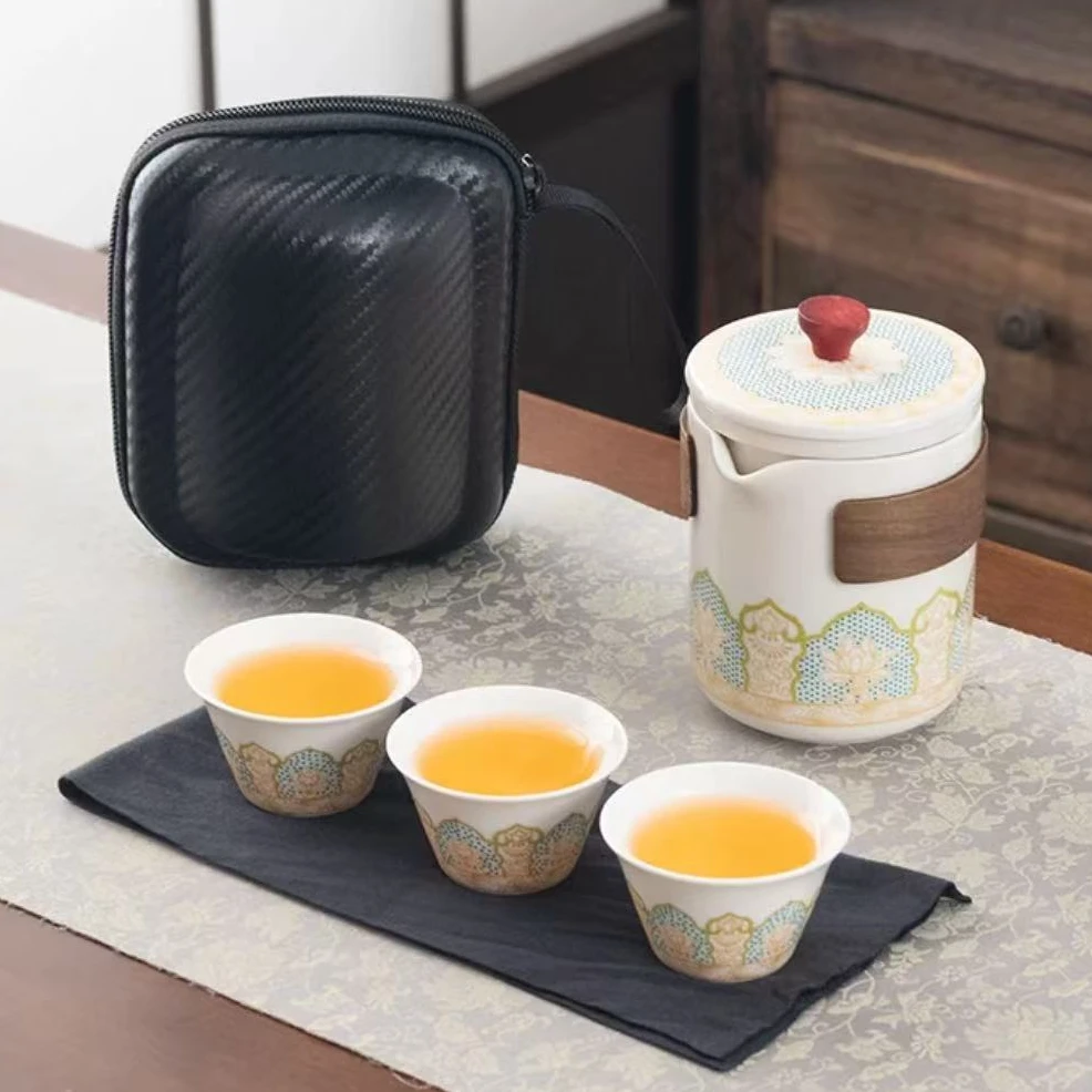 E562-宝相花旅行茶具