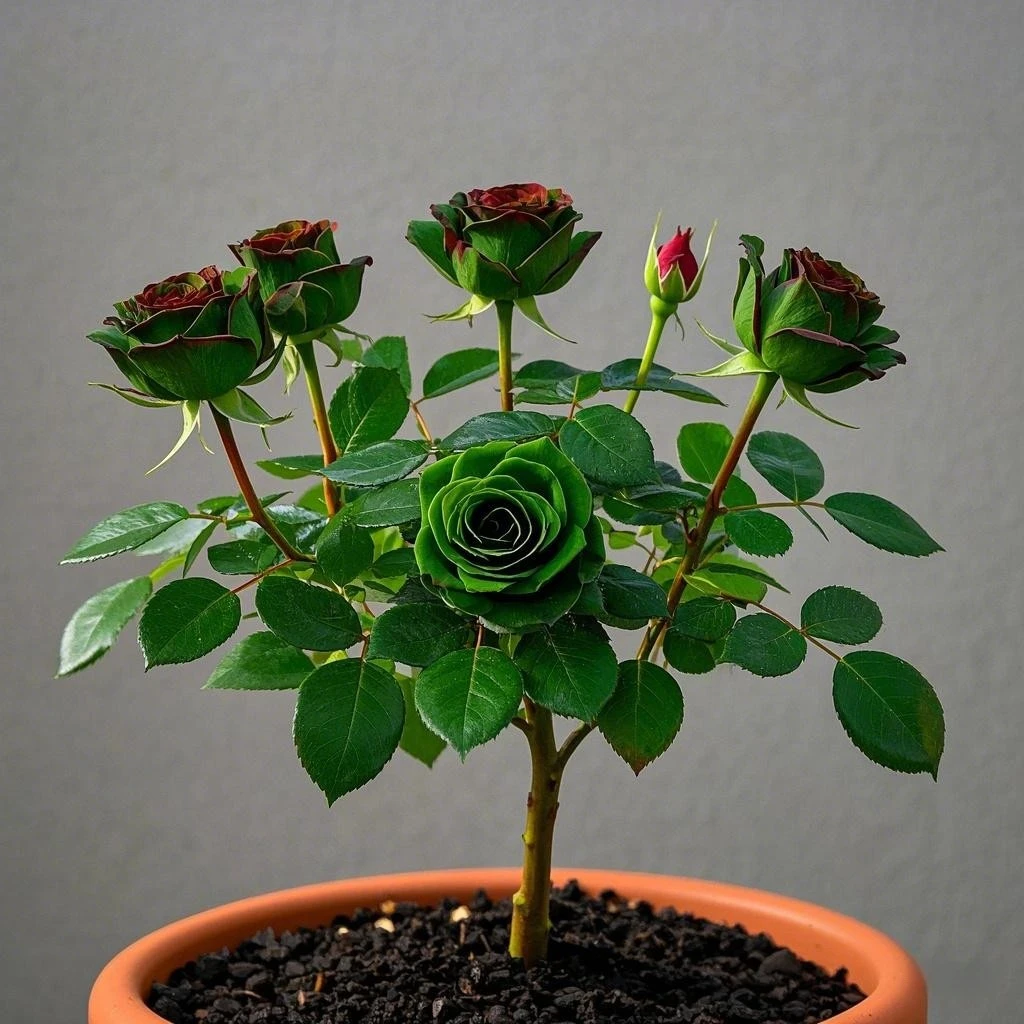 云南苏格红绿【稀有新品种】红绿渐变玫瑰花老桩苗浓香型花苗花卉