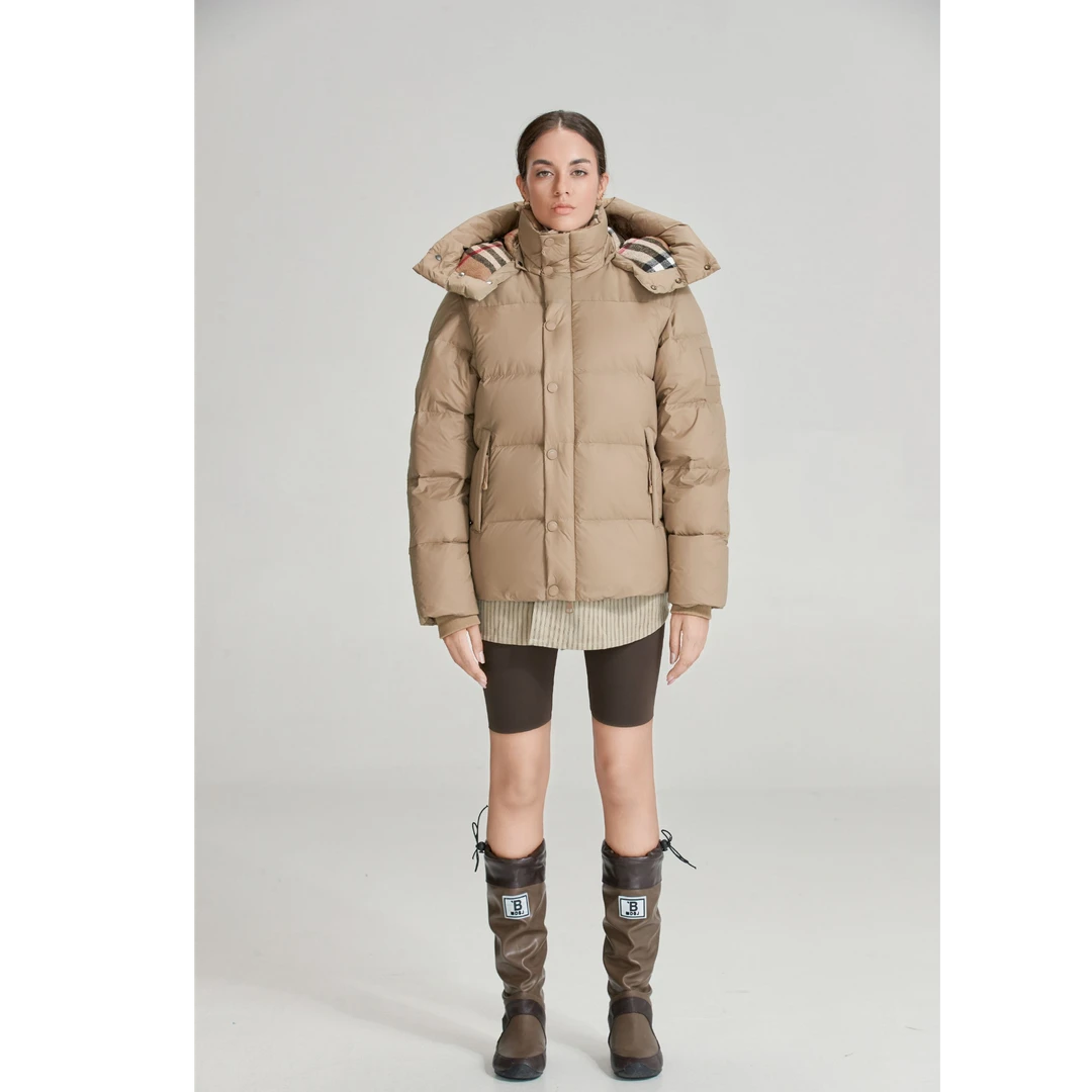 【刘亦菲菲】可拆卸袖子冬季情侣款羽绒服4010