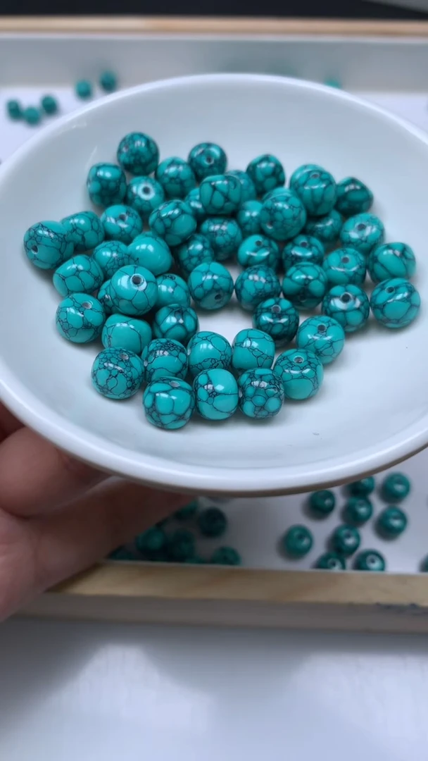 未镶嵌玛瑙手饰D383 乌兰花绿淞7*8mm6颗8.8元