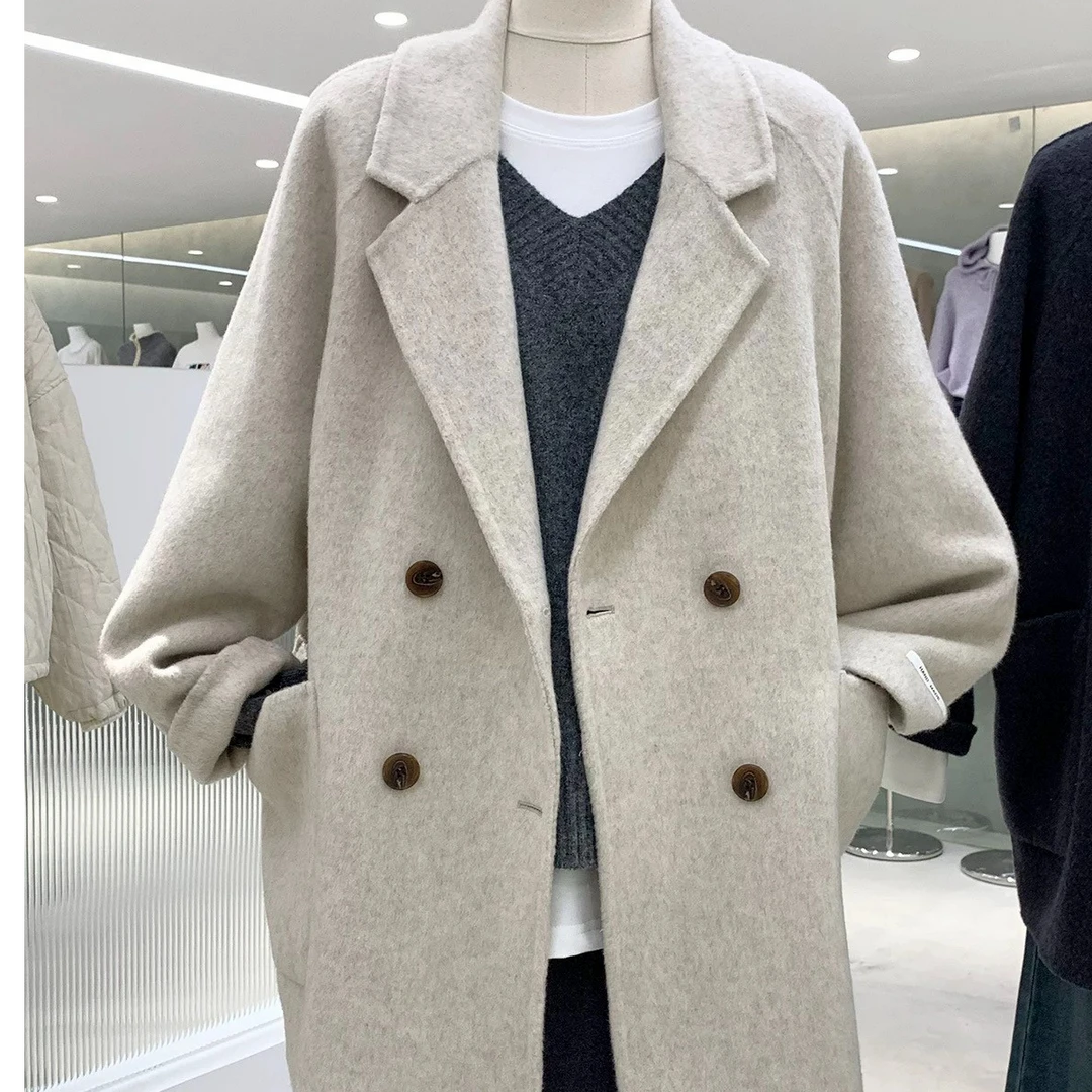 E-11东大门秋冬中长款气质时尚中长款韩版短款大衣外套