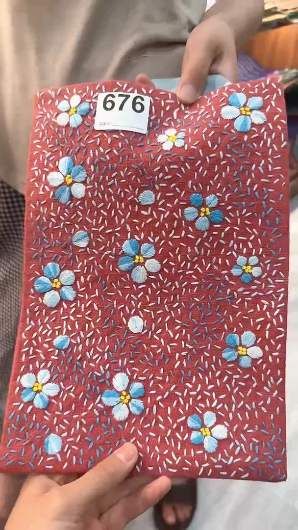 全手工刺子绣植物染茶席676