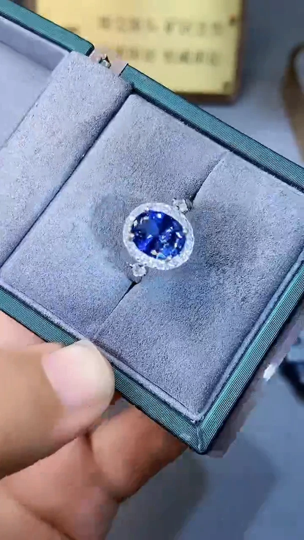 【闪购商品】蓝宝石戒指银S925镶嵌354