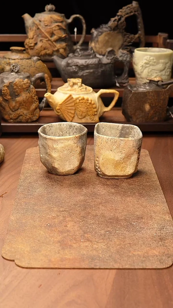 《****?冰碛玉手凿原皮杯