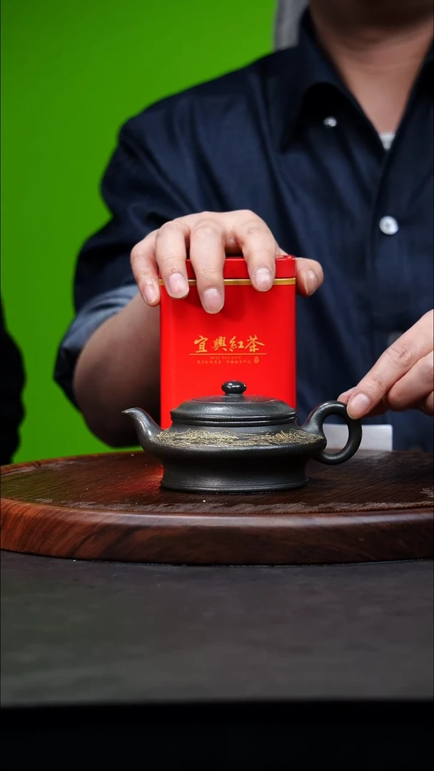 宜兴原矿高端紫砂 景舟墨绿泥160cc