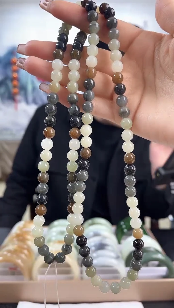 【闪购商品】和田玉颈饰未镶嵌8mm左右楼兰108颗