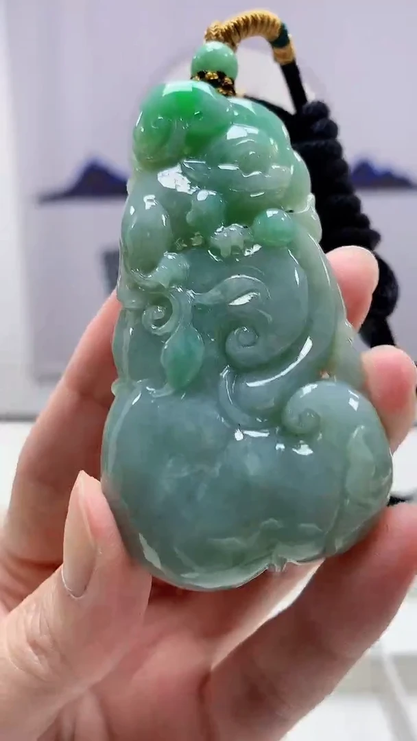 【闪购商品】定制翡翠未镶嵌5028zm-毛货挂件98事事如意